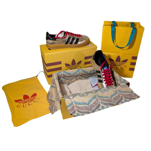 Adidas x Gucci Gazelle Metallic Gold – Men’s Size 7 – NEW main image 10